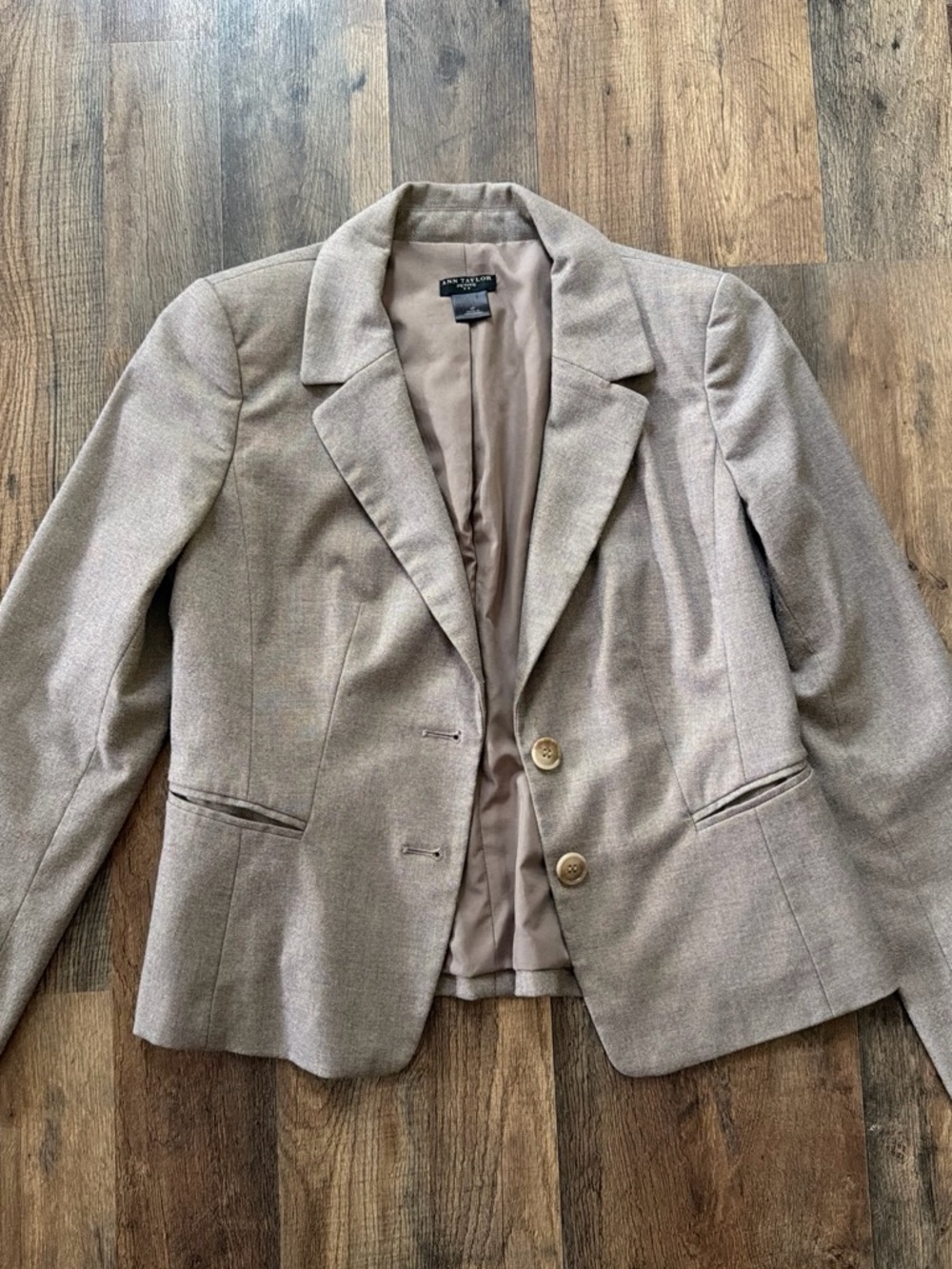 Ann Taylor Taupe Women's Tailored Blazer
